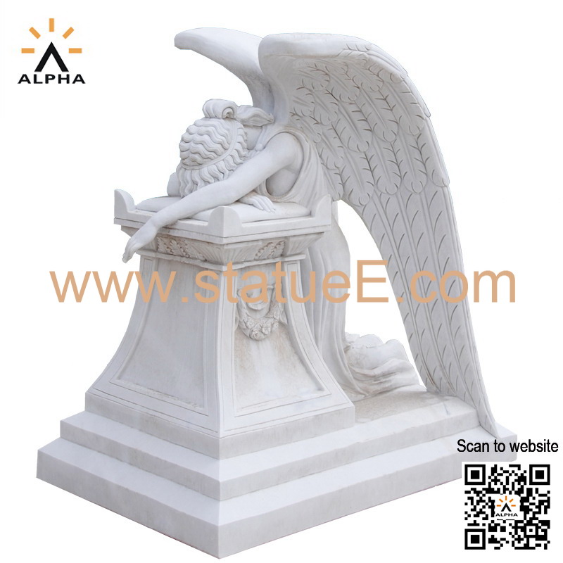 Crying angel statue